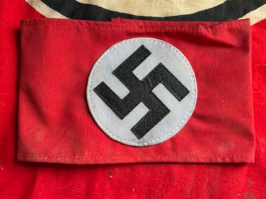 WW2 GERMAN NSDAP POLITICAL LEADERS ARMBAND WITH RZM PAPER TAG