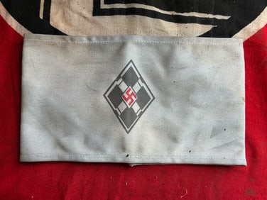 SCARCE WW2 GERMAN HJ HITLER YOUTH HIGH RANK LEADERS ARMBAND