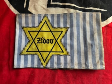 RARE WW2 GERMAN YUGOSLAVIAN ZIDOV STAR OF DAVID CONCENTRATION CAMP ARMBAND