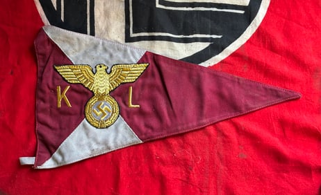 RARE WW2 GERMAN NSDAP KREIS LEITER VEHICLE PENNANT