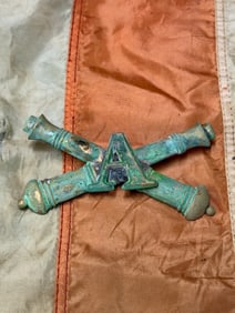 CIVIL WAR ARTILLERY "A" HEADGEAR BADGE INSIGNIA