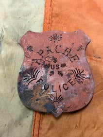 1800'S NATIVE AMERICAN APACHE INDIANS POLICE BADGE