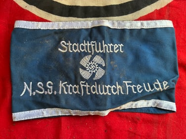 WW2 GERMAN ARMBAND OF THE NS KRAFTDURCH FREUDE "DAF WORKERS FRONT"
