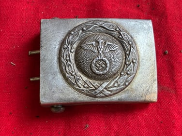 WWII German NSDAP (NAZI PARTY) SCARCE RLB EM/NCO’S BELT BUCKLE BY RZM M34/2