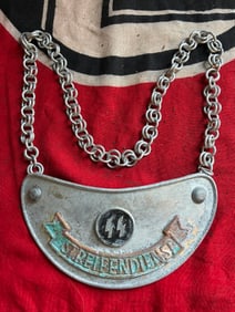 German World War II SS Parade plated gorget