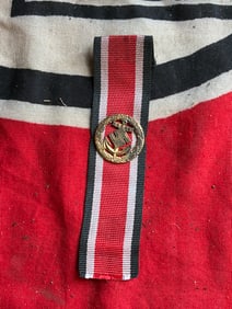 WW2 GERMAN NAVY HONOR ROLL CLASP WITH RIBBON