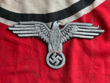 RARE LARGE WW2 GERMAN WAFFEN SS BULLION PATCH INSIGNIA