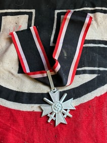 WW2 German Knight’s Cross of the War Merit Cross with Swords by Deschler & Son