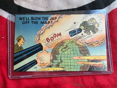 WW2 We'll Blow the Jap Off the Map! Postcard