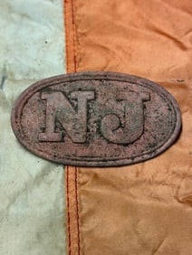 CIVIL WAR M1833 NEW JERSEY OFFICER BELT BUCKLE MARKED 2ND NJ CAVALRY