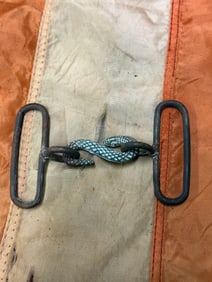 CIVIL WAR CONFEDERATE CSA SNAKE "SERPENT" 2-PIECE BELT PLATE BUCKLE