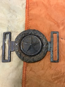 CIVIL WAR CONFEDERATE CSA TEXAS STAR 2-PIECE BELT PLATE BUCKLE