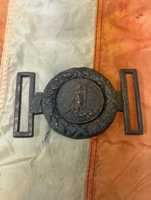 RARE CIVIL WAR CONFEDERATE CSA VIRGINIA 2-PIECE BELT PLATE BUCKLE