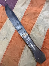 1861 C.S. CONFEDERATE CIVIL WAR COFFIN HANDLE BOWIE KNIFE WITH 6 PIN HANDLE