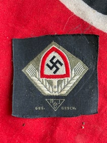 WW2 German RAD Flat Wire Cap Cloth Insignia