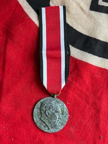 WW2 GERMAN ADOLF HITLER MEDAL WITH RIBBON