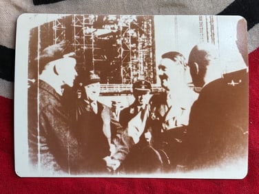 WW2 German Photograph of Adolf Hitler visits the Blohm & Voss the shipbuilding and engineering works