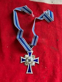 WWII Era German Mother’s Cross Ehrenkreuz der Deutschen Mutter In Silver