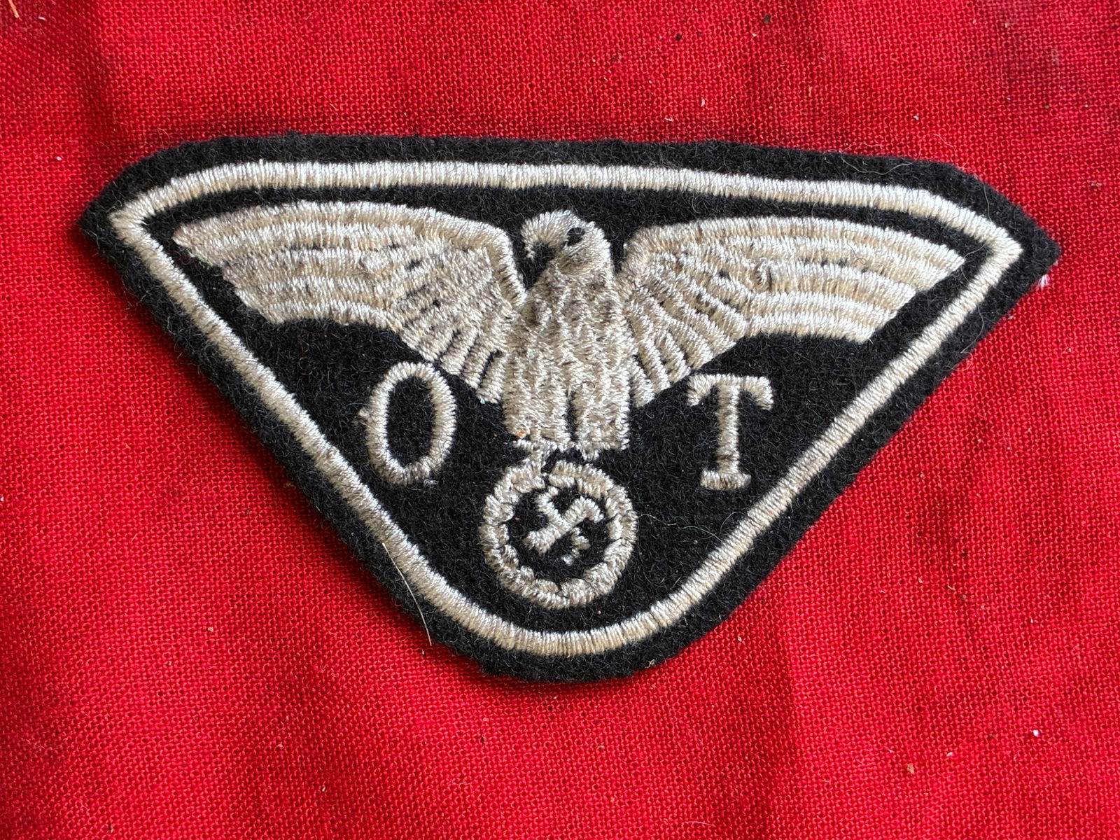 WW2 German Org. Todt leader signal girls insignia (field grey wool): Nachrichtenmadel der Organisation Todt, Female leaders communication personals qualification badge insignia. This item is extemely rare.