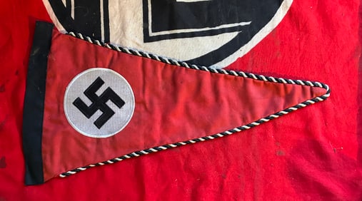 WWII GERMAN THIRD REICHS EARLY SS PENNANT FLAG