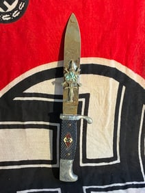 RARE WW2 GERMAN HITLER YOUTH TRENCH ART DAGGER