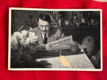 WW2 German Adolf Hitler in the evening at Obersalzberg, Bavaria, Germany, 1936 Postcard