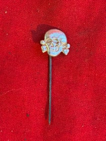 WW2 GERMAN TOTENKOPF SS SKULL STICKPIN