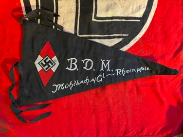 WW2 German Bund Deutscher Mädel (BDM) / Jungmädel Wimpel Pennant