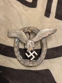 German WWII Luftwaffe Pilot Badge By Assmann