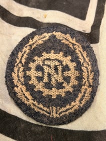 WW2 German TENO Lower Sleeve Patch Technischer Notdienst With RZM Paper Tag