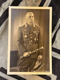 WW2 German 1941 Marchal Erwin Johannes Eugen Rommel Postcard