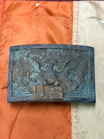 M1858 CIVIL WAR UNION U.S. CAVALRY OFFICER SWORD BELT PLATE BUCKLE