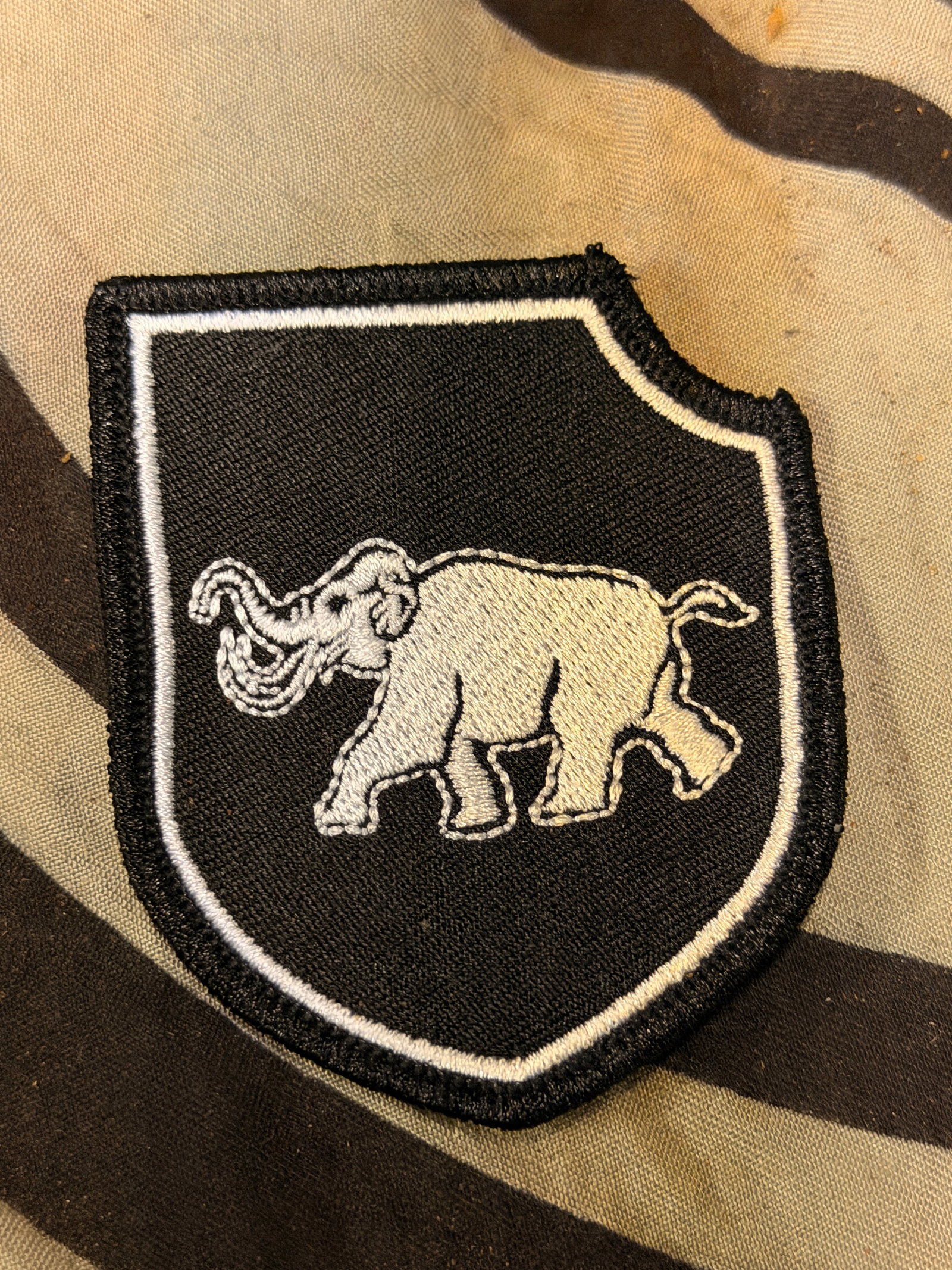 WW2 GERMAN ALLIED UKRANIAN TROOPS ARMORED BATTALION SLEEVE BADGE INSIGNIA: WW2 GERMAN ALLIED UKRANIAN TROOPS ARMORED BATTALION SLEEVE BADGE INSIGNIA. A RARE EXAMPLE. SHOWS GOOD WEAR AND USE WITH A BEAUTIFUL OVERALL PATINA. PLEASE VIEW ALL DETAILED PICTURES. A RARE EXAMPLE OF