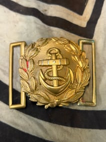WW2 German Kriegsmarine Line Officer Buckle for Dress Brocade Belt