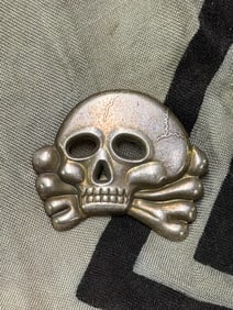 WW2 German Allgemeine SS Totenkopf Skull. Jawless Type