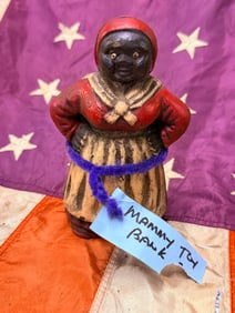 ANTIQUE 1800'S BLACK AMERICANA MAMMY TOY MECHANICAL BANK