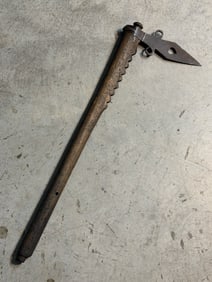 1800'S NATIVE AMERICAN ONEIDA INDIANS SPONTOON PIPE HAND FORGED TOMAHAWK