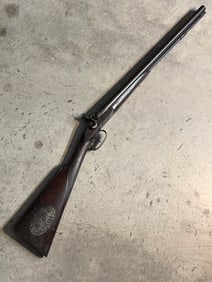 DATED 1862 CIVIL WAR NORTH CAROLINA RUNAWAY SLAVE DETECTIVE ID'D DOUBLE BARREL SHOTGUN "ALL POWERS