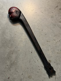 ANTIQUE 1800'S NATIVE AMERICAN CARVED INDIAN FACE WAR CLUB