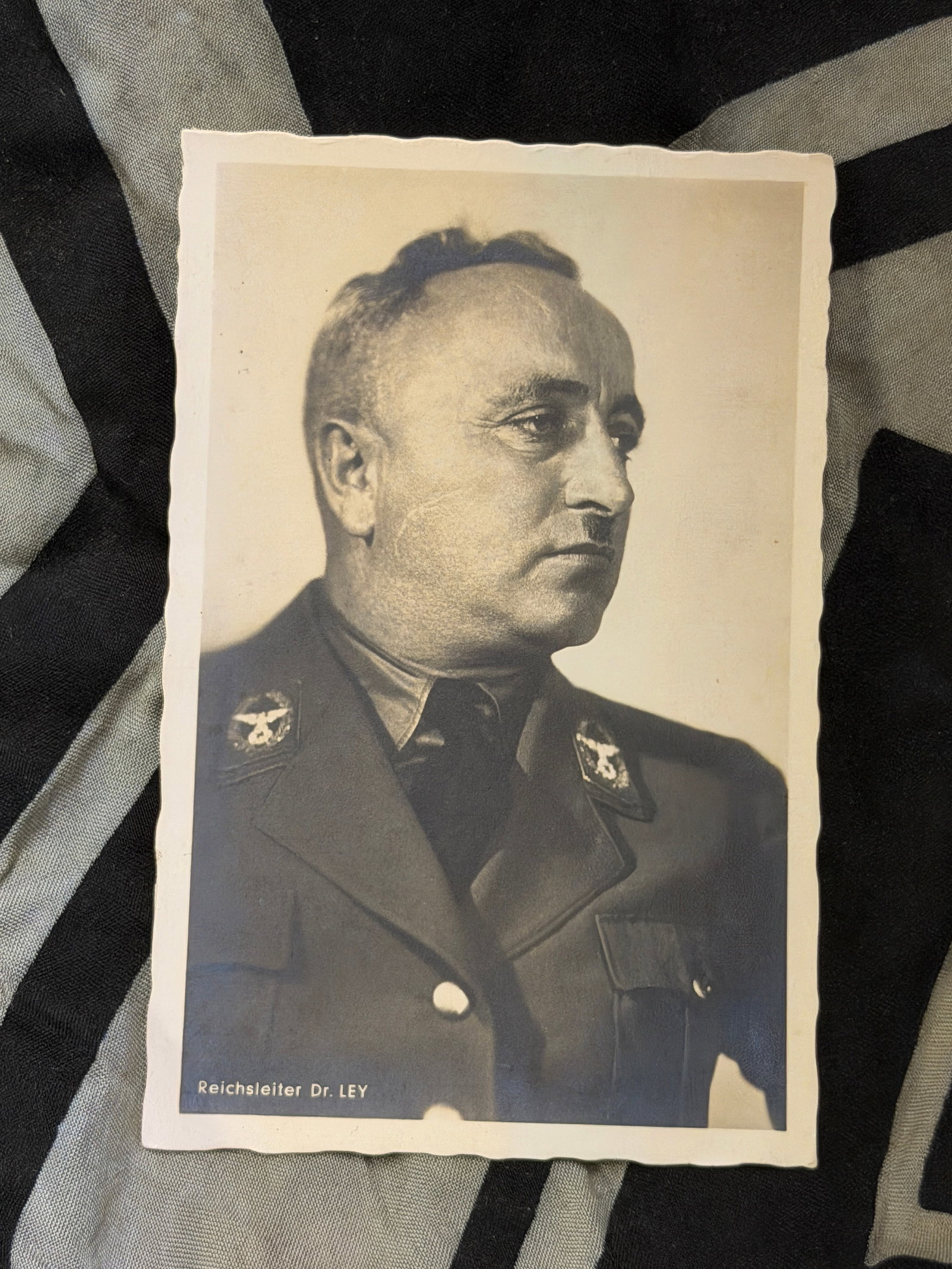 WW2 GERMAN REICHSLEITER DR. LEY POSTCARD - VET BRING BACK: WW2 GERMAN REICHSLEITER DR. LEY POSTCARD - VET BRING BACK. A VERY RARE FIND THAT IS IN MINT OVERALL SHAPE AND CONDITION WITH A BEAUTIFUL OVERALL PATINA. SHOWS GOOD WEAR AND USE. PLEASE VIEW ALL DETAIL