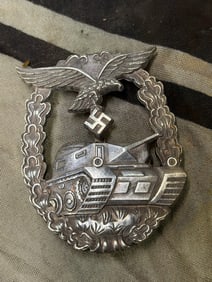 WWII GERMAN REICH LUFTWAFFE TANK ASSAULT BADGE