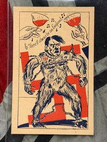 WW2 GERMAN ADOLF HITLER PROPAGANDA POST CARD