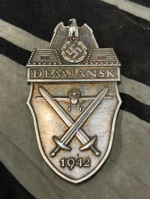 WW2 German Demjansk shield by unknown maker