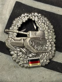 WW2 Bundeswehr beret cap badge Panzertruppe early version