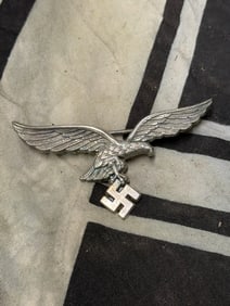 WW2 Luftwaffe Aluminum Chest Eagle - 2nd pattern - Assmann & Söhne