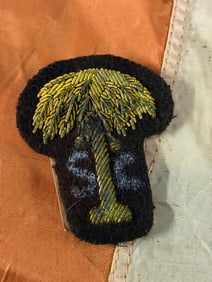 CIVIL WAR CONFEDERATE CSA PALMETTO SOUTH CAROLINA HEADGEAR BADGE BY J.H. SILVERBERG