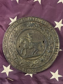 CAST IRON CIVIL WAR 1862 DEO VINDICE PLAQUE SIGN CSA CONFEDERATE SOUTHERN SIGN