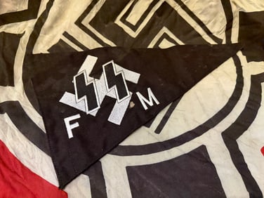 RARE WW2 GERMAN WAFFEN SS FM VEHICLE PENNANT