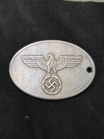 WWII GERMAN THIRD REICH GESTAPO AUSWEIS BADGE SERIAL # 737