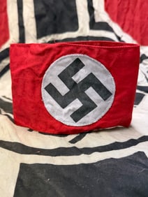WW2 GERMAN NSDAP POLITICAL LEADERS ARMBAND WITH RZM PAPER TAG